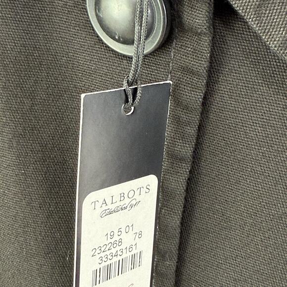 NWT Talbots Black Triple Button Cropped Boxy Blazer Jacket Sz 8 Old Money Casual - Picture 3 of 7